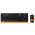 A4Tech A4Tech Fstyler F1010, комплект дротовий клавіатура з мишою, USB, чорний+помаранчевий колір