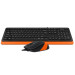 A4Tech A4Tech Fstyler F1010, комплект дротовий клавіатура з мишою, USB, чорний+помаранчевий колір