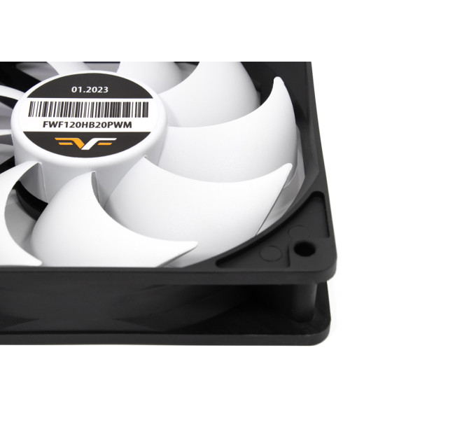 Frime Вентилятор Frime (FWF120HB20PWM) 120x120x25мм, PWM Black/White
