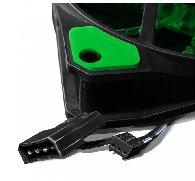 Frime Вентилятор Frime Iris LED Fan 33LED Green (FLF-HB120G33); 120х120х25мм, 3-pin+4-pin