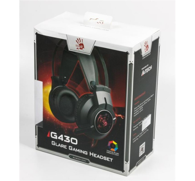 Bloody Гарнітура ігрова Bloody G430  з підсвічуванням, чорний колір