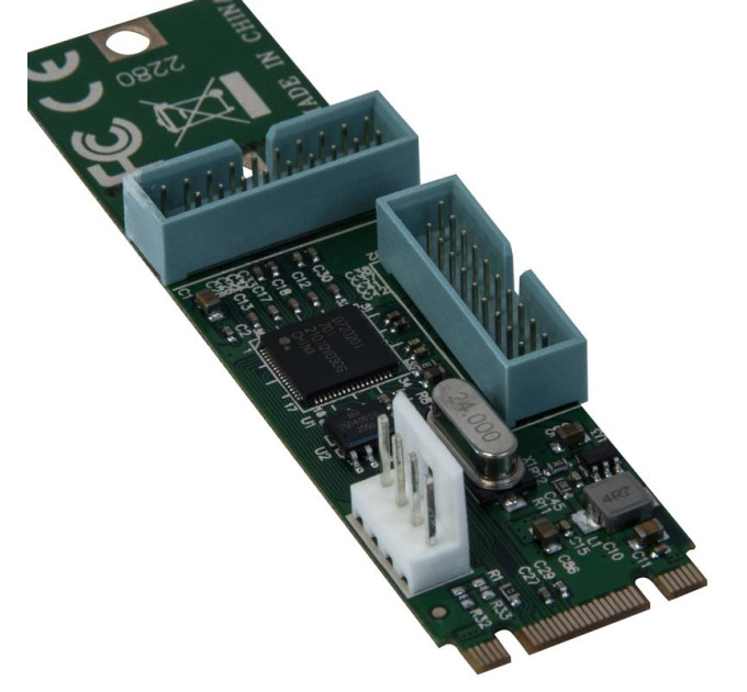 Frime Плата розширення Frime (ECF-M2.M&Bto4USB3) M2-4xUSB3.0, NEC720201