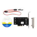 Frime Контролер Frime (ECF-PCIEto10SATAIII001) PCI-Ex4-10xSata III, ASM1166+JMB575