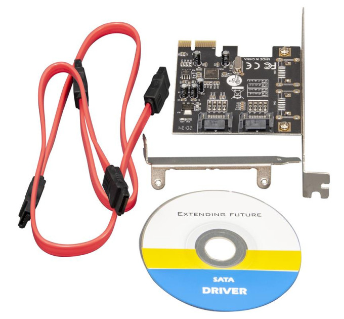 Frime Контролер Frime ASM1061 (ECF-PCIEto2SATAIII.LP) PCI-E-2xSATA III