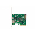 Frime Плата розширення Frime PCI-E to USB3.1 TYPE-A+C (1+1 порти) ASM1142 (ECF-PCIEtoUSB009.LP)