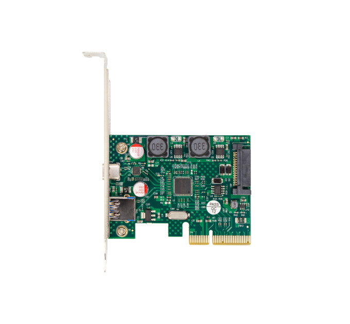 Frime Плата розширення Frime PCI-E to USB3.2 Gen2 TYPE-A+C (1+1 порти) ASM3142 (ECF-PCIEtoUSB011.LP)
