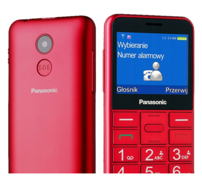 Panasonic Мобільний телефон Panasonic KX-TU155 Red (KX-TU155EXRN)
