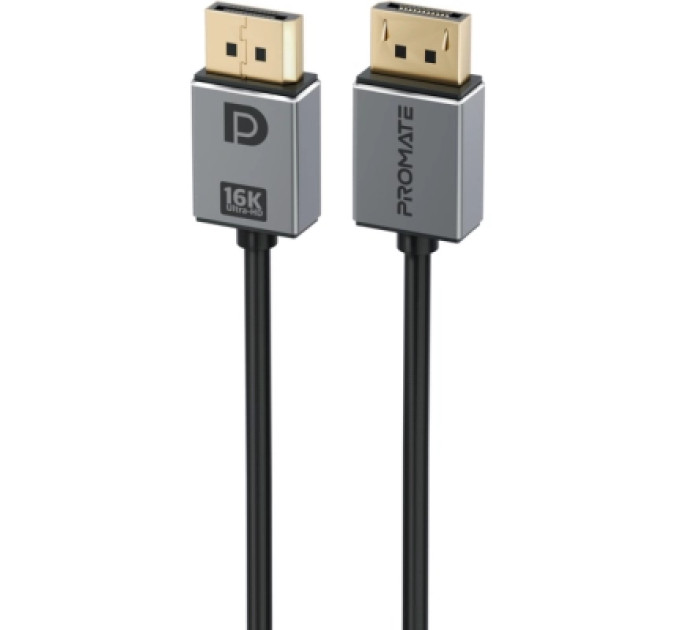 Promate Кабель мультимедійний DisplayPort to DisplayPort v.2.0 dplink-16k.black Promate (dplink-16k.black)