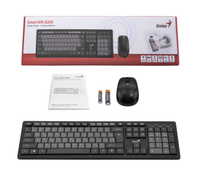Genius Комплект Genius KM-8200 Wireless UA Black (31340003428)