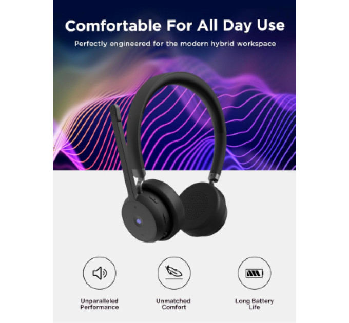 LENOVO Навушники Lenovo Wireless VoIP Headset (Teams) Black (4XD1M80020)