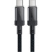 Acefast Дата кабель USB-C to USB-C 1.2m 60W stainless steel C12-03 Black Acefast (6974316283317)