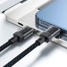 Acefast Дата кабель USB-C to USB-C 1.2m 60W stainless steel C12-03 Black Acefast (6974316283317)