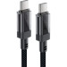 Acefast Дата кабель USB-C to USB-C 1.2m 60W stainless steel C12-03 Black Acefast (6974316283317)
