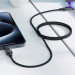 Acefast Дата кабель USB-C to USB-C 1.2m 60W stainless steel C12-03 Black Acefast (6974316283317)