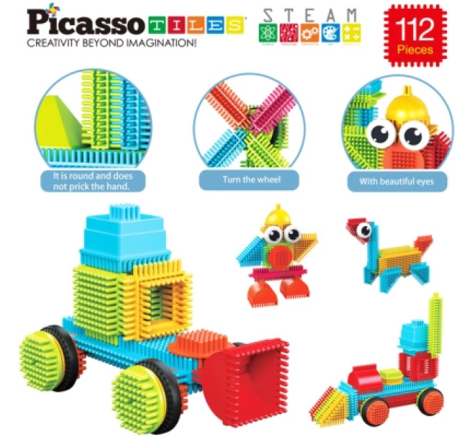 Picasso Конструктор Picasso Tiles Hedgehog Building Blocks Set 112 деталей (817338022631)