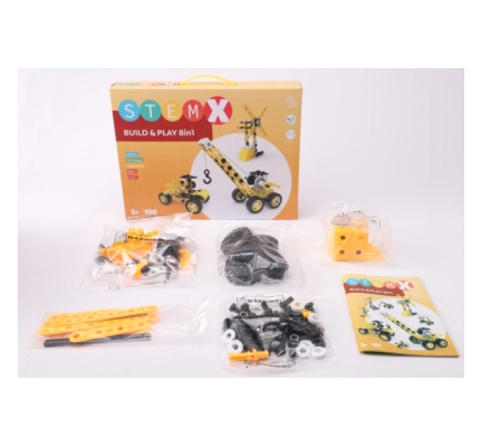 Stem Конструктор Stem з болтами Build&Play 8 в 1 на 100 деталей (3858894673322)