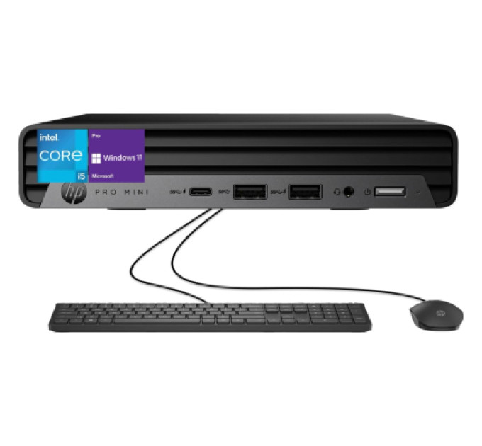 HP Комп'ютер HP Pro 400 G9 Mini / i3-13100T, 8, 512, WiFi, кл+м, Win11P (884V0EA)