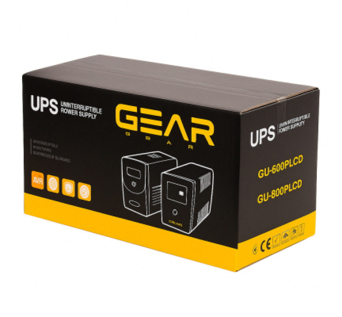 GEAR Пристрій безперебійного живлення GEAR GU-800PLCD