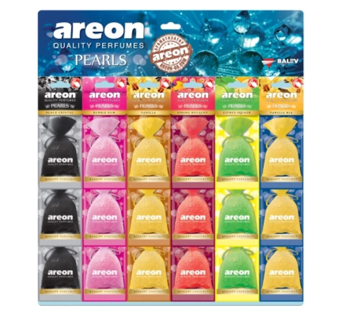 Areon Ароматизатор для автомобіля Areon Pearls  (планшет 18 шт) (77269)