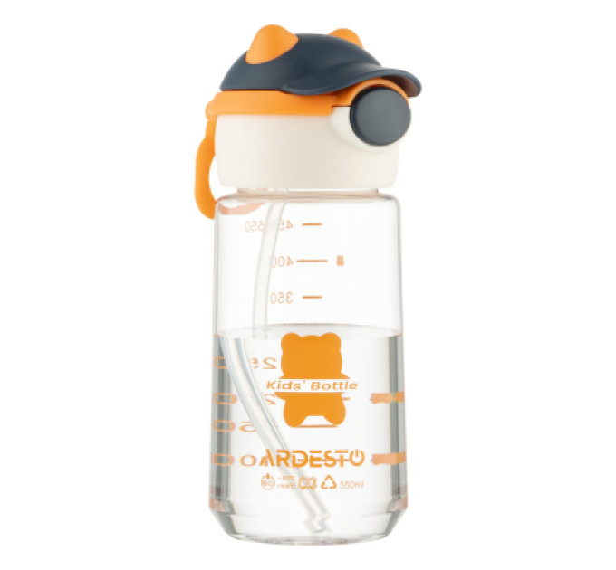 Ardesto Пляшка для води Ardesto Bear 550мл помаранчевий (AR2255BO)