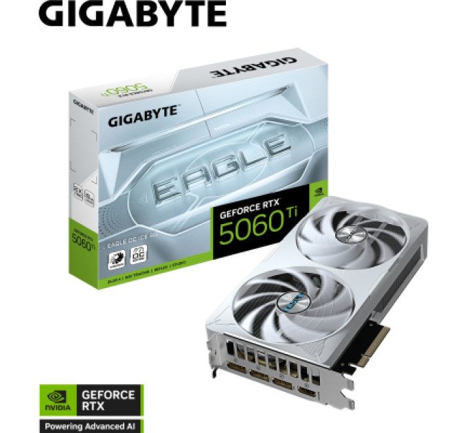 GIGABYTE Відеокарта GIGABYTE GeForce RTX5060Ti 8Gb EAGLE OC ICE (GV-N506TEAGLEOC ICE-8GD)