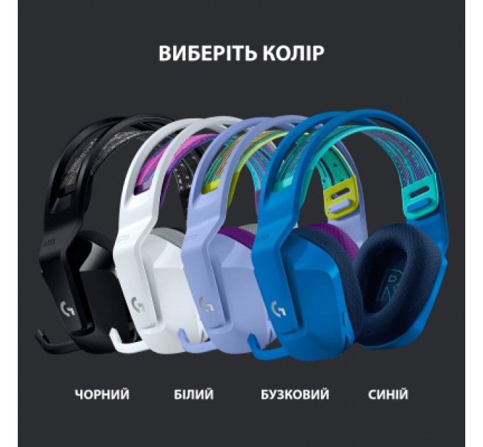 Logitech Навушники Logitech G733 Lightspeed Wireless RGB Gaming Headset Blue (981-000943)