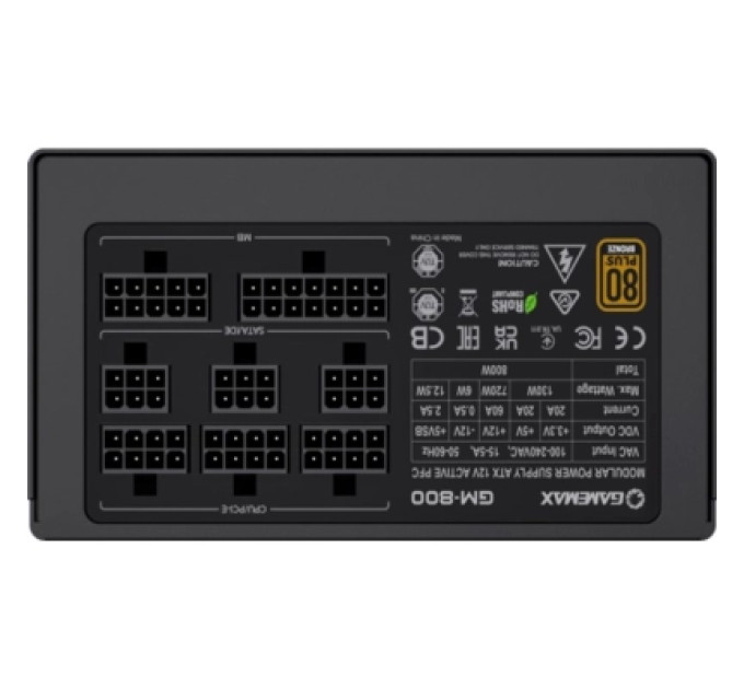 Gamemax Блок живлення Gamemax 800W (GM-800 Modular)