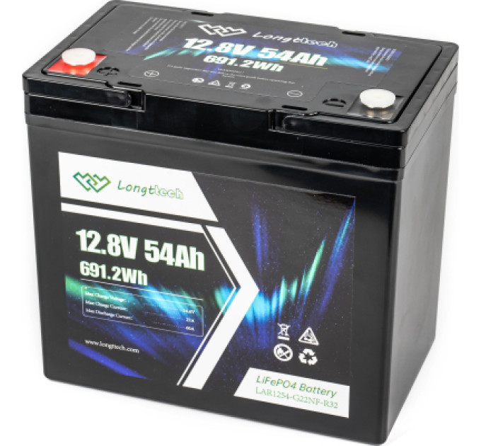 Longttech Батарея LiFePo4 Longttech 12.8V - 54Ah (LAR1254-G22NF-R32)