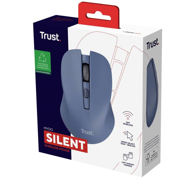 Trust Миша бездротова Trust Mydo Silent Wireless Blue (25041)