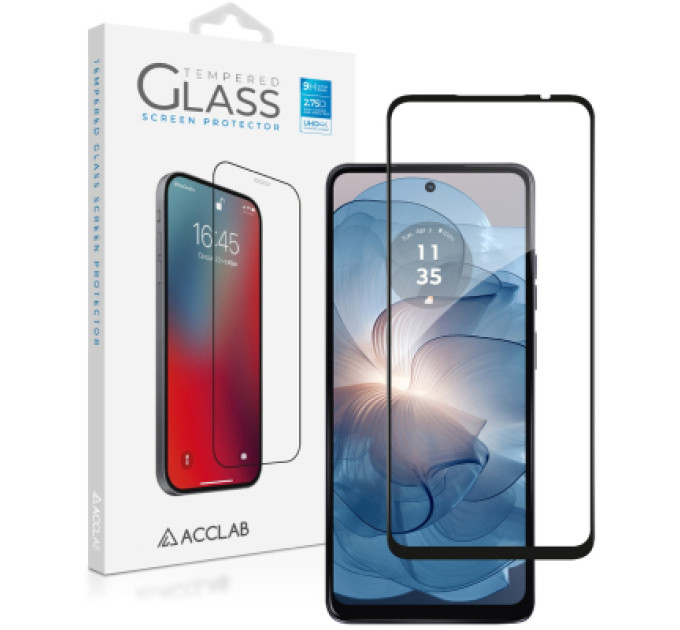 ACCLAB Скло захисне ACCLAB Full Glue MOTO G24 Power Black (1283126591778)