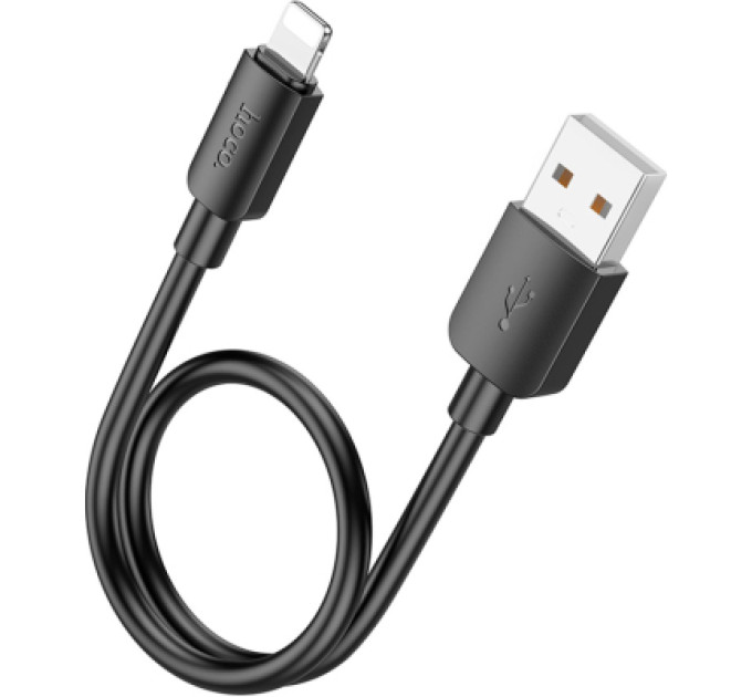 HOCO Дата кабель USB 2.0 AM to Lightning 0.25m Hyper X96 black HOCO (6942007609388)