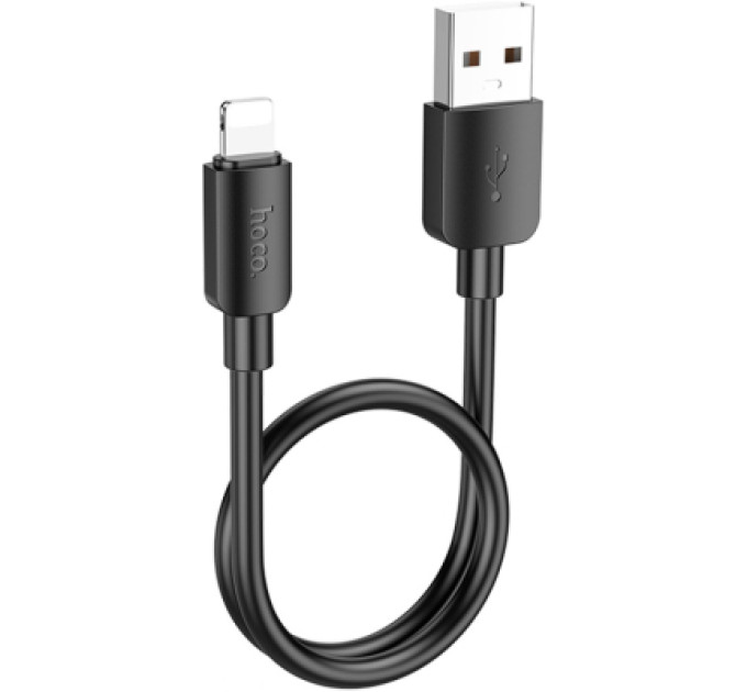 HOCO Дата кабель USB 2.0 AM to Lightning 0.25m Hyper X96 black HOCO (6942007609388)