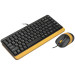 A4Tech A4Tech Fstyler F1110, комплект дротовий клавіатура з мишою, USB, сірий чорно-жовтий