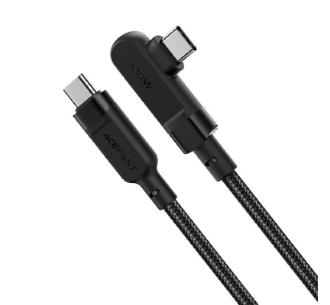 Acefast Дата кабель USB-C to USB-C 2.0m 5A 100W nylon C5-03 black Acefast (6974316281016)