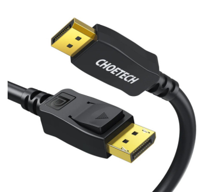 Choetech Кабель мультимедійний DisplayPort to DisplayPort 2.0m v1.4 8K60Hz Choetech (XDD01-V1-BK)