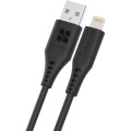 Promate Дата кабель USB 2.0 AM to Lightning 1.2m 2.4A PowerLink-Ai120 black Promate (powerlink-ai120.black)