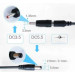 Kingda Кабель живлення USB to DC 5.5mm + 3.51.35mm 0.8m 18W Kingda (KD-USB-DC9/12)