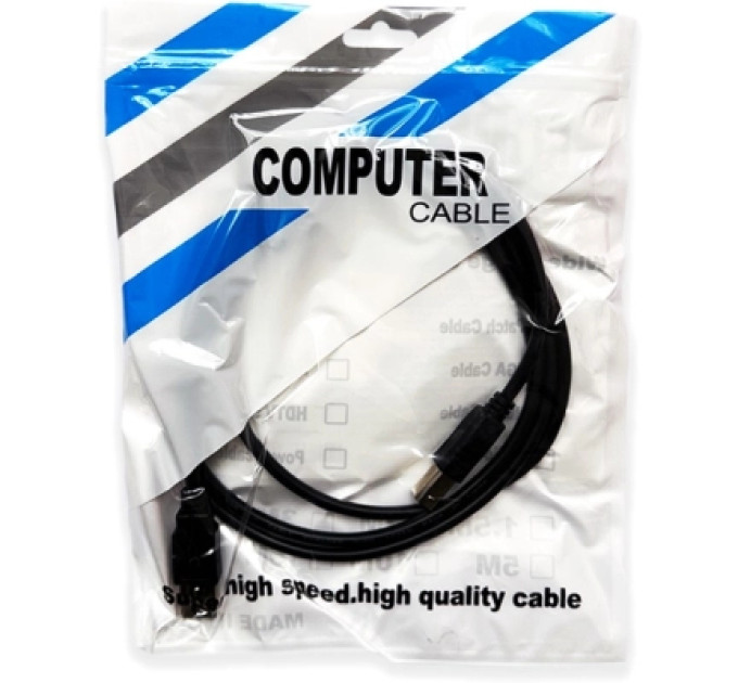 Ultra Кабель для принтера USB 2.0 AM/BM 1.5m black Ultra (UC22-0150)