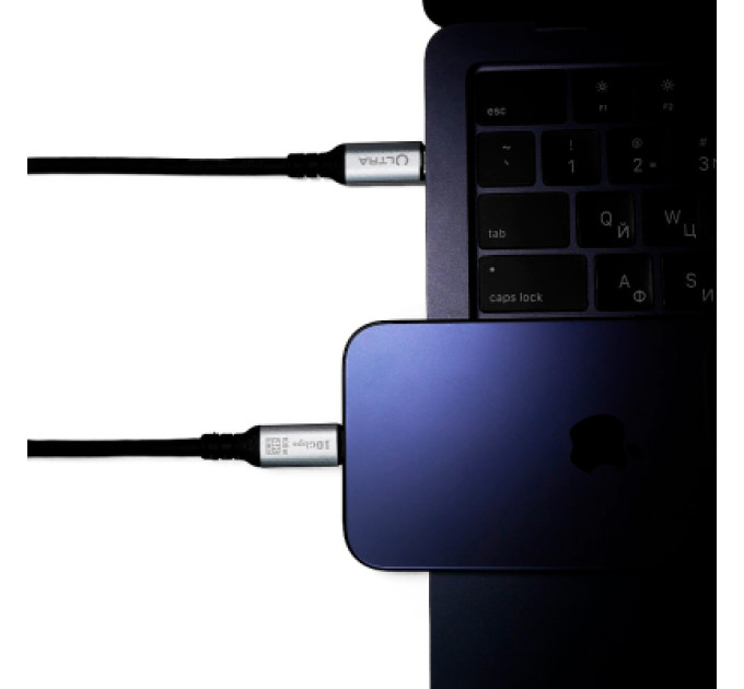 Ultra Дата кабель USB-C to USB-C 1.0m 10Gbps 100W black Ultra (UC107-0100)