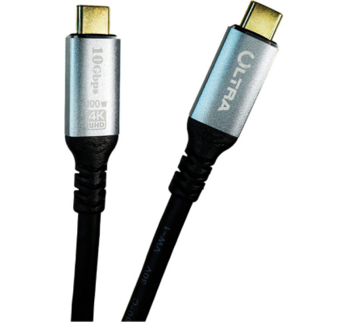 Ultra Дата кабель USB-C to USB-C 1.0m 10Gbps 100W black Ultra (UC107-0100)