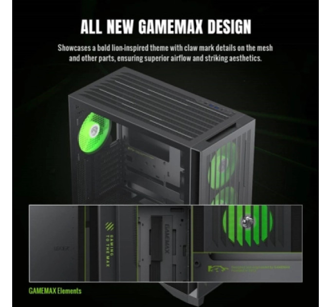 Gamemax Корпус Gamemax LEADER 2 BK
