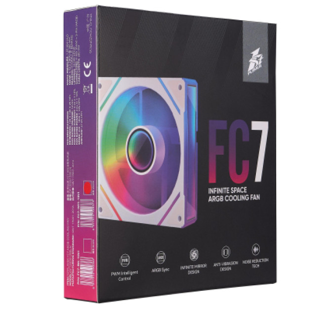 1stPlayer Кулер до корпусу 1stPlayer FC7 White (FC7-WH-1IN1)