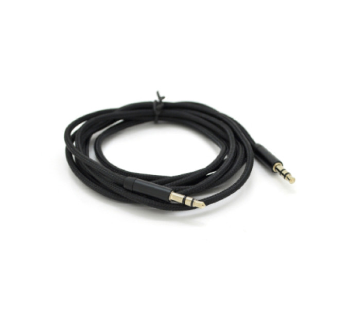 VEGGIEG Кабель мультимедійний 3.5mm M to 3.5mm M 1.0m black VEGGIEG (YT-AUXGJ(M)/(M)-AB-1)