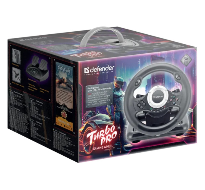 Defender Кермо Defender Turbo Pro for PC/PS3/PS4/Xbox USB (64291)