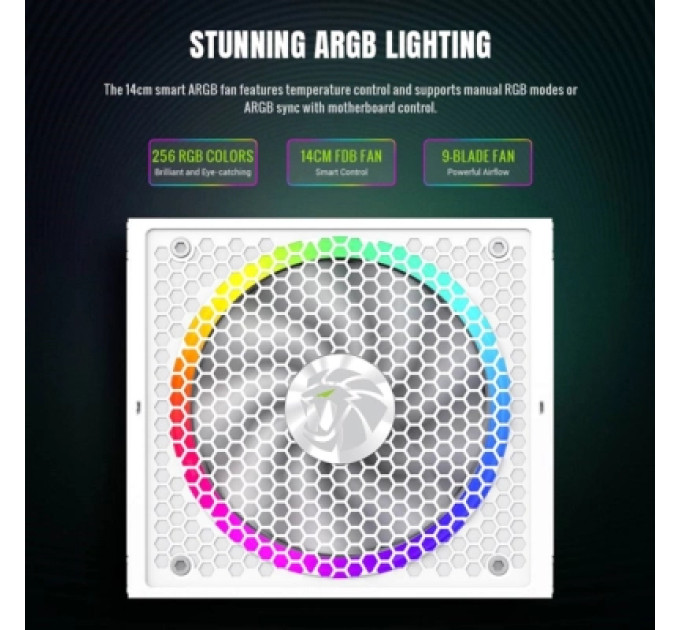 Gamemax Блок живлення Gamemax 1050W (RGB 1050G WH)