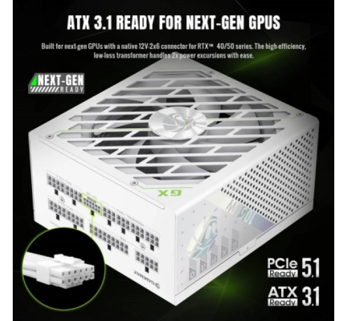 Gamemax Блок живлення Gamemax 1050W (GX PRO 1050G WH)
