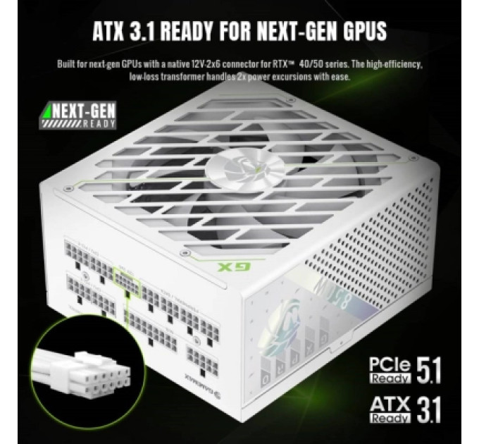 Gamemax Блок живлення Gamemax 850W (GX PRO 850G WH)