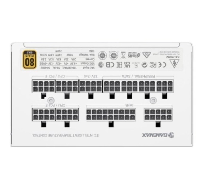 Gamemax Блок живлення Gamemax 750W (GX-750 PRO WH(ATX3.1PCIe5.1))