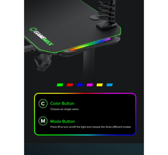 Gamemax Комп'ютерний стіл Gamemax D140 Carbon-RGB