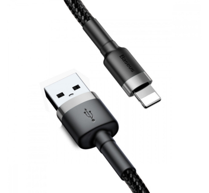 Baseus Дата кабель USB 2.0 AM to Lightning 3.0m 2.0A grey-black Baseus (CALKLF-RG1)